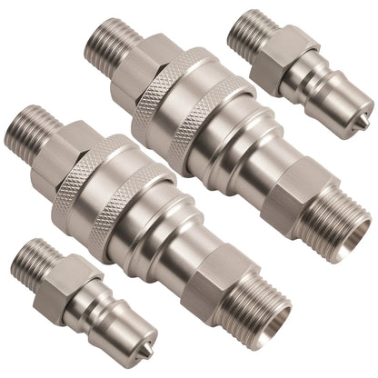 6Pcs Hydraulic Adapter Set for AGT Mini Excavator (M14-M16) w/ Check Valve