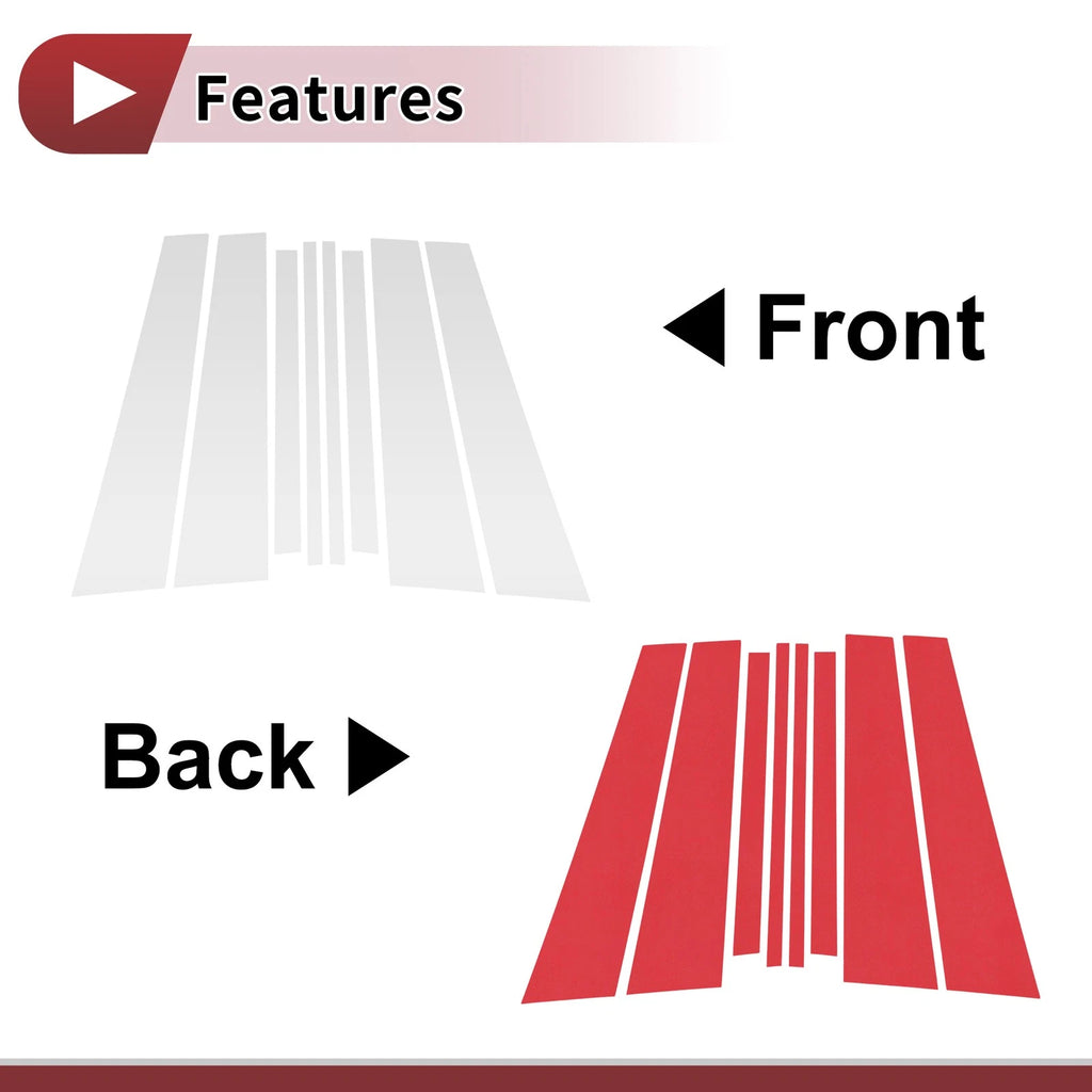 Door Pillar Window Trim for Jeep Commander (2018) Silver Tone