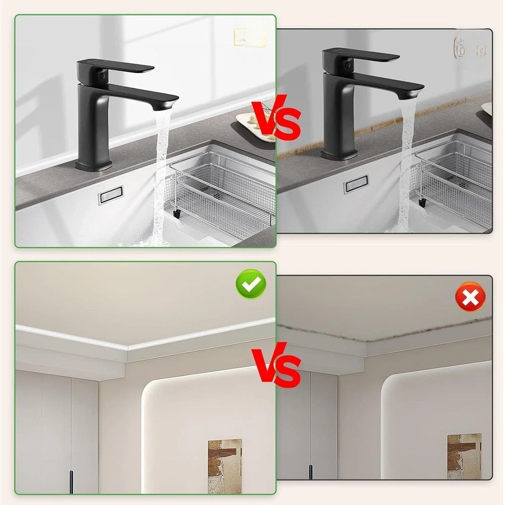 Silicone Corner Seal Tape for Bathroom (No Tools Required)