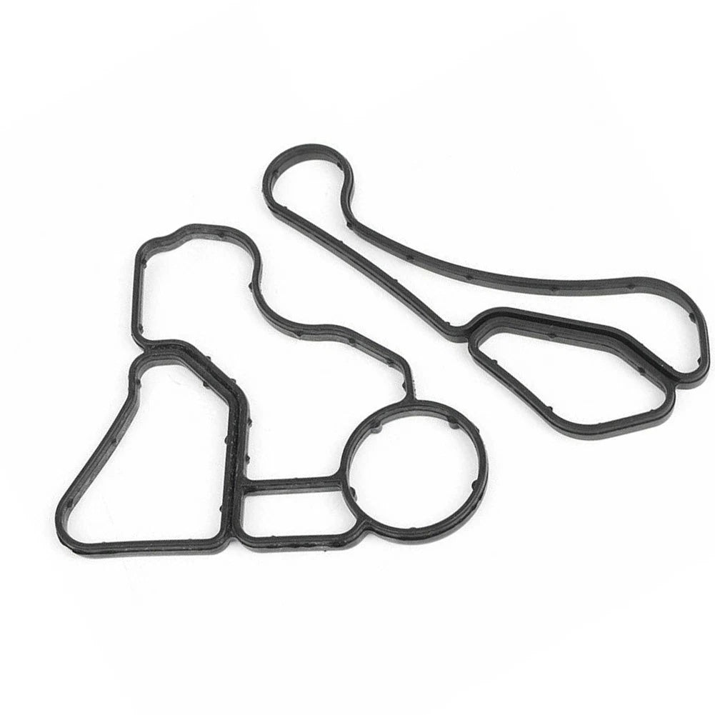 Set of 2 Rubber Housing Gasket Seals for Engine Oil Filter Cooler