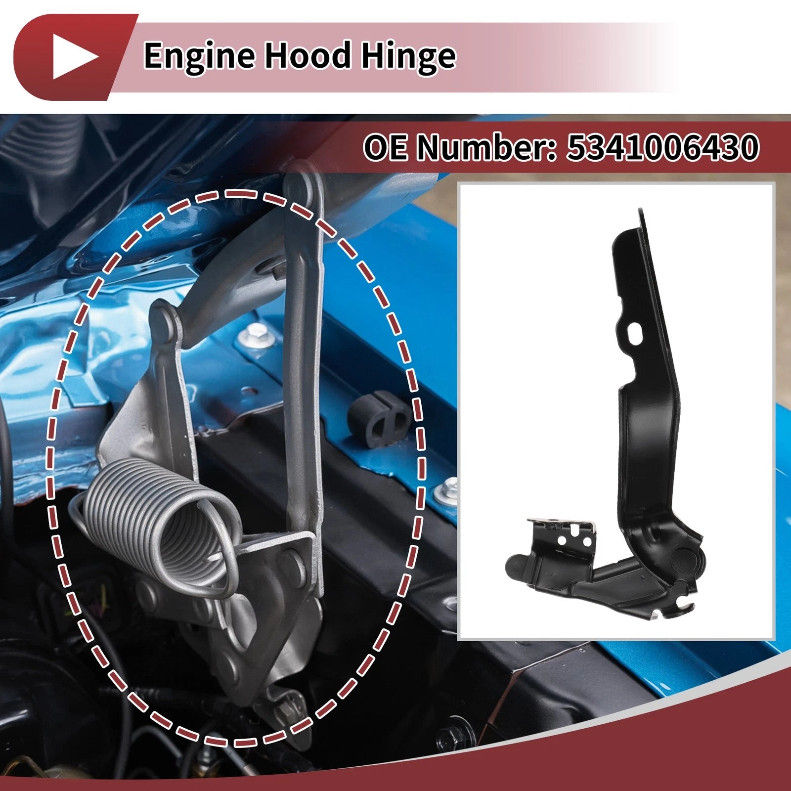 Hood Hinge Replacement for Toyota Camry 2016-2020 Right Side