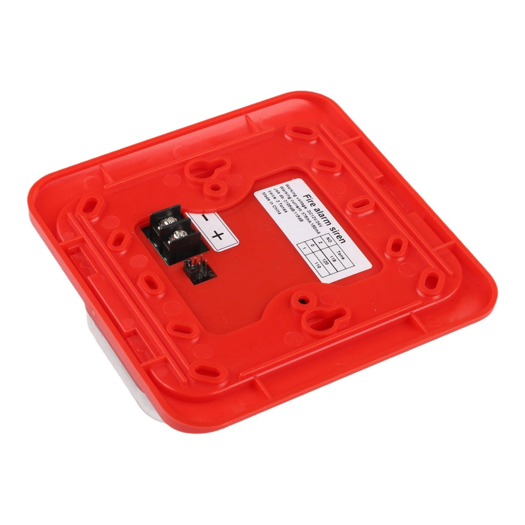 Audible and Visual Alarm Siren with LED Strobe Light for DC 12 24 Volt