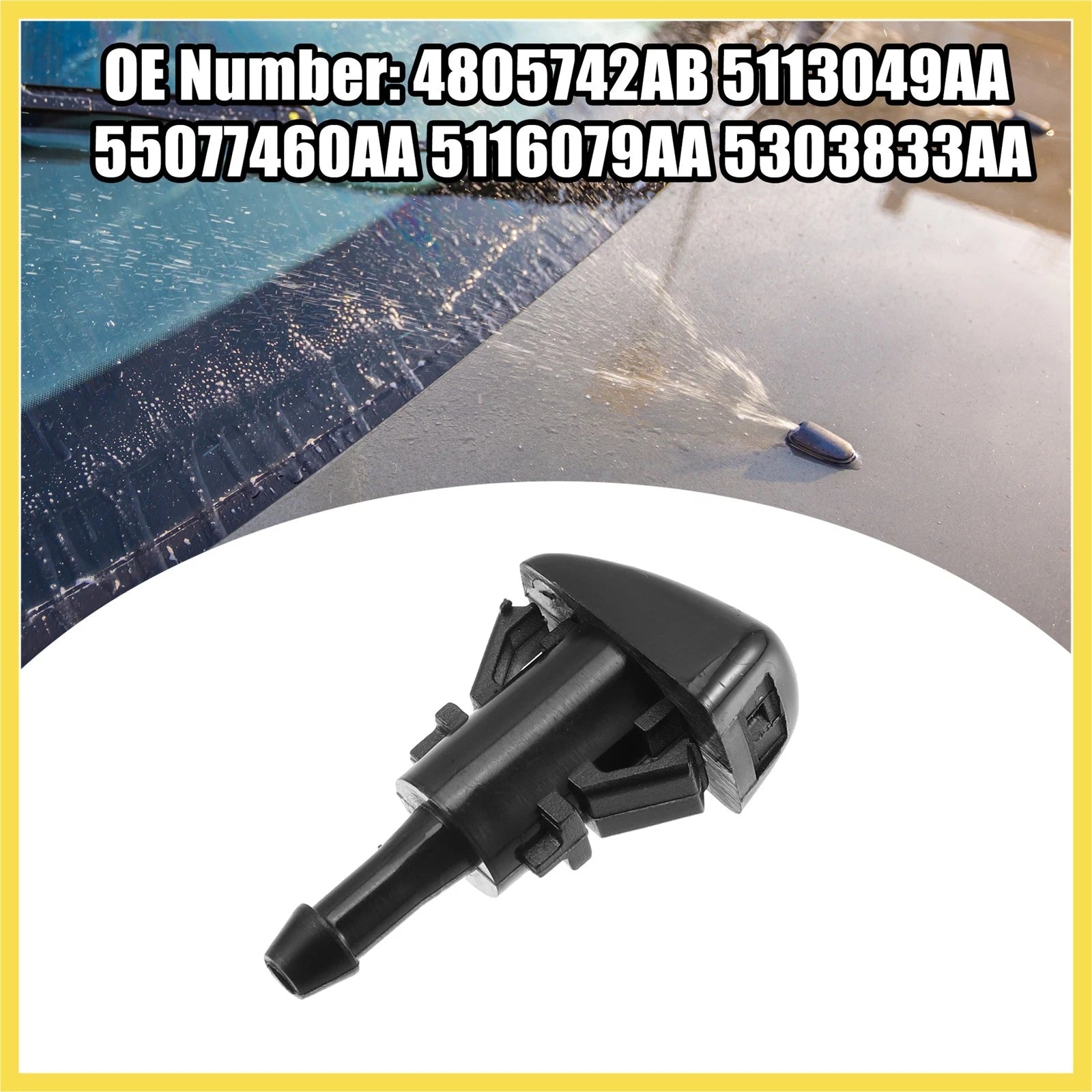 Windshield Washer Nozzle Set 8PC Replacement for Dodge Caliber (2007–2012)