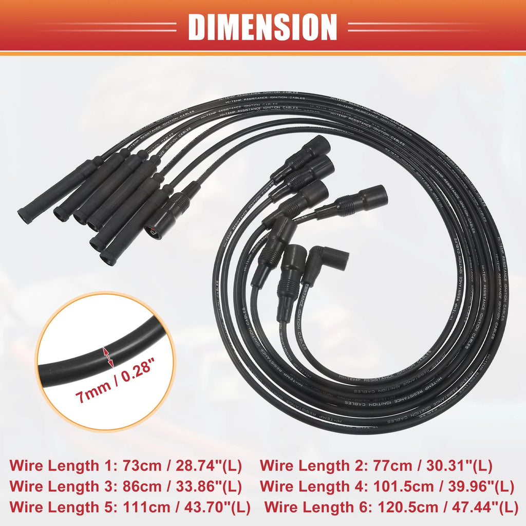 Ignition Coil Spark Plug Wire Kit for BMW 3 Series (1986–1989)
