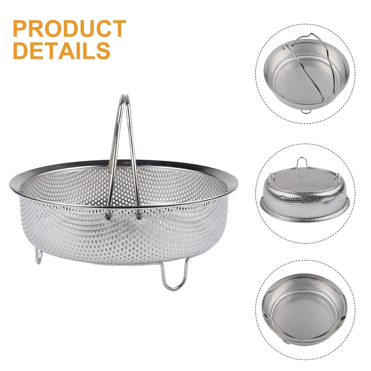Steamer Basket for Rice Cooker - Stainless Steel Multi Size