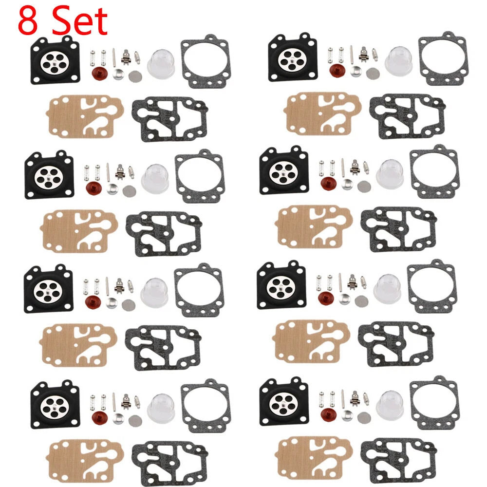 Set of 8 Carburetor Gasket Rebuild Kit for Walbro 43CC 52CC (40-5/44F-5 34F 36F 139F)