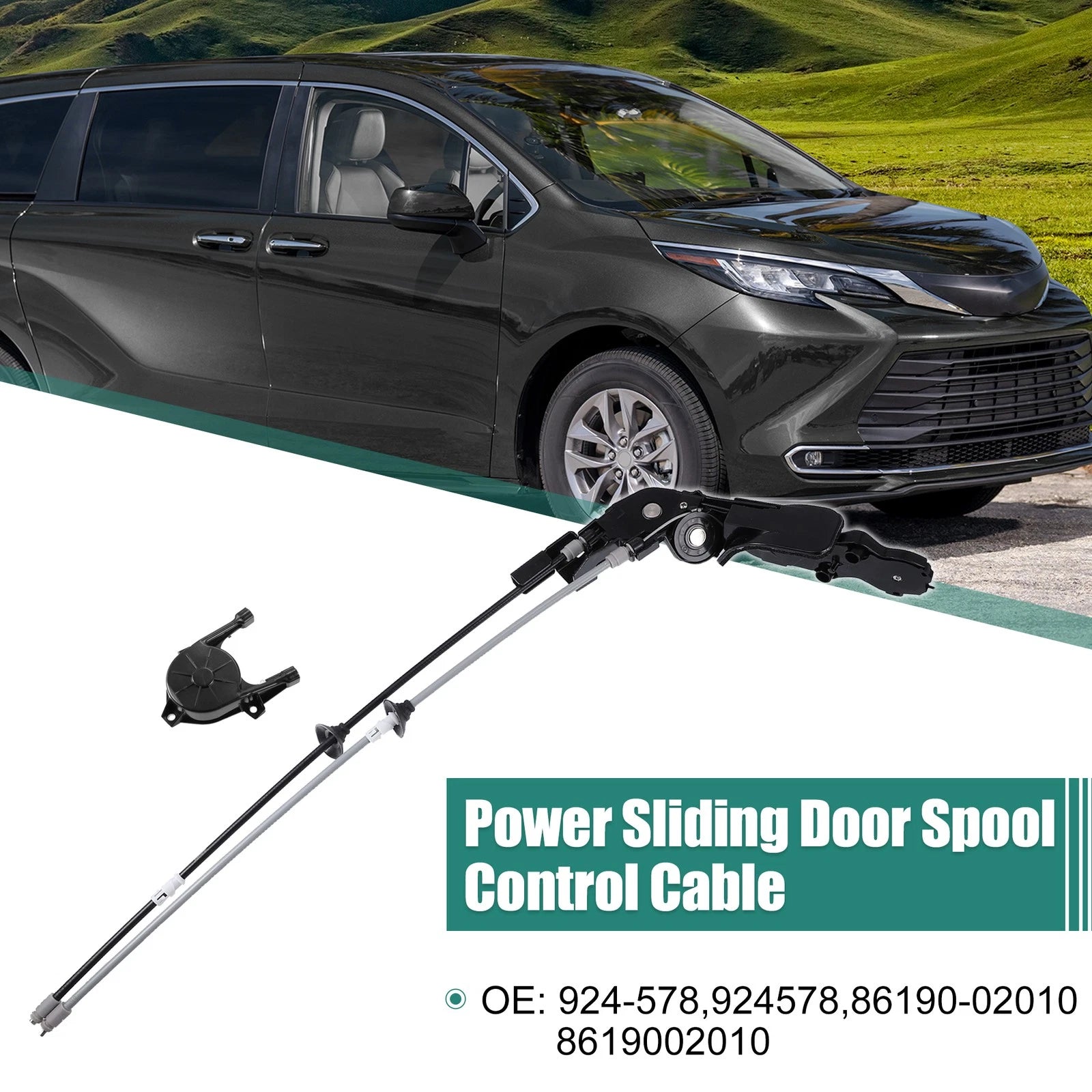 Left Side Sliding Door Spool Control Cable Replacement for Toyota Sienna (2004–2010)
