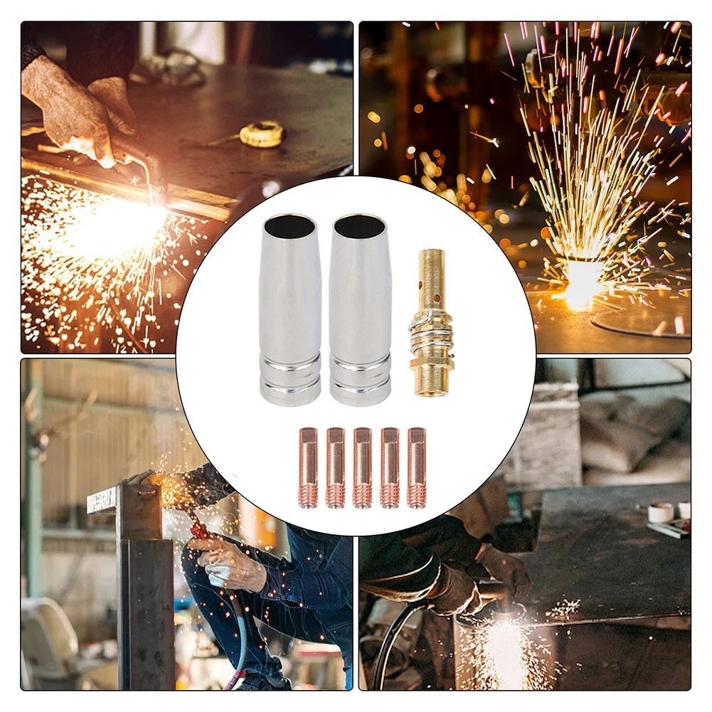 8PCS MIG Welder Accessory Kit for 15AK (with M6 Gas Diffuser & Tips)