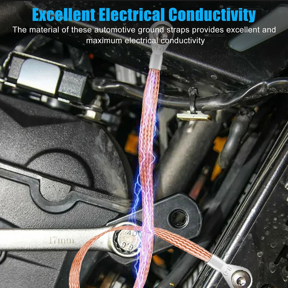 Engine Ground Strap Copper Cable Kit for All Vehicles (Universal)