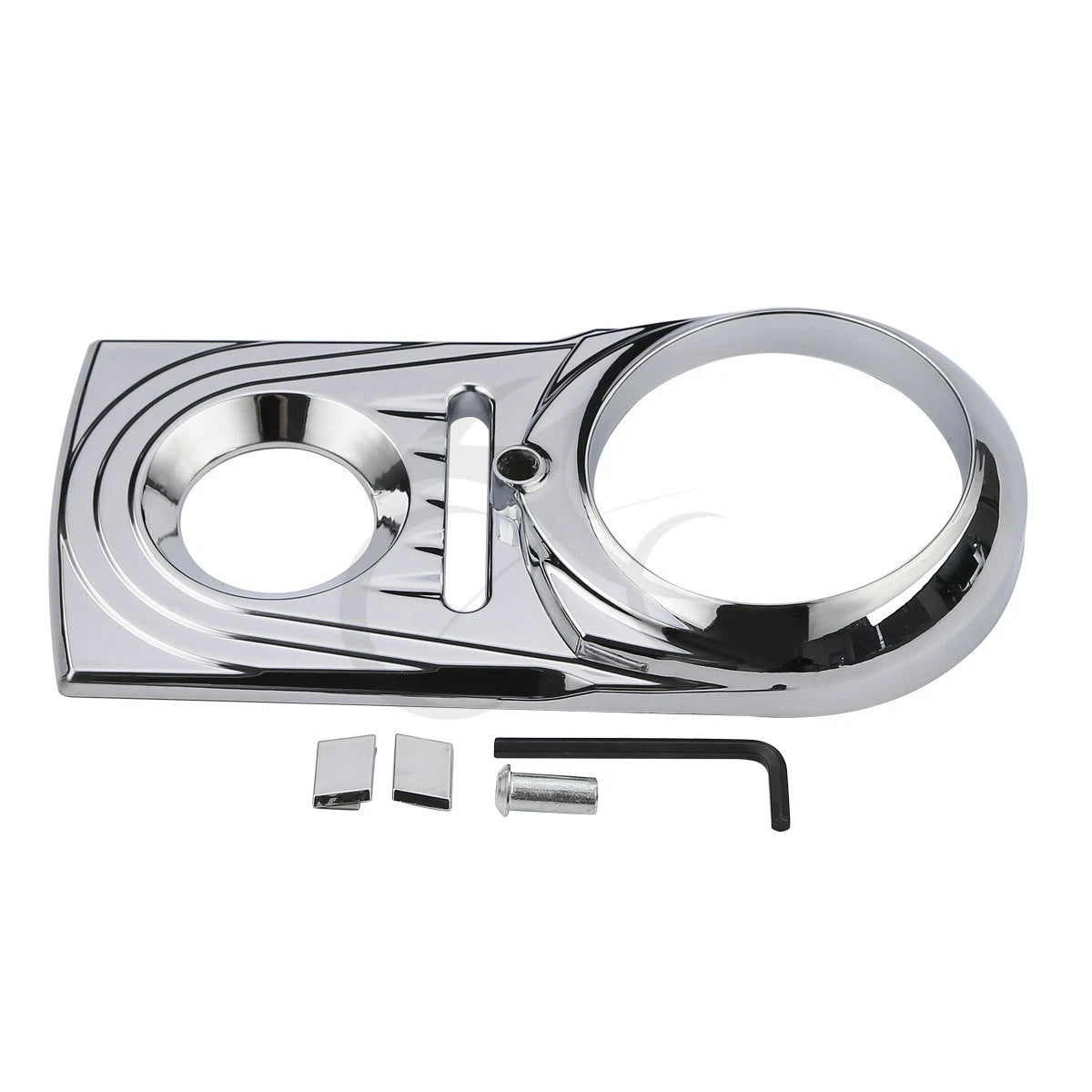 Chrome/Black Dash Panel Insert Cover for Harley Softail (2000–2017)