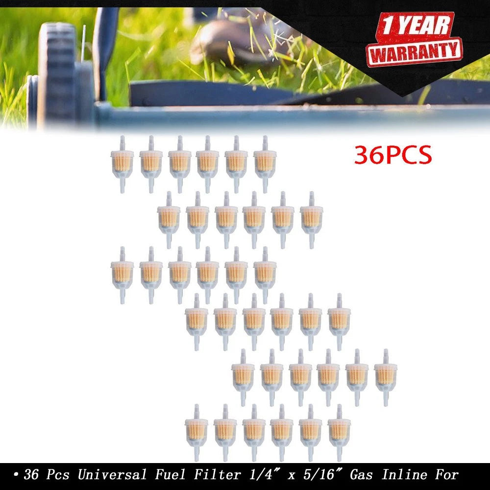 36 Pc Inline Fuel Filter Set for Kawasaki Kohler Briggs (Universal)