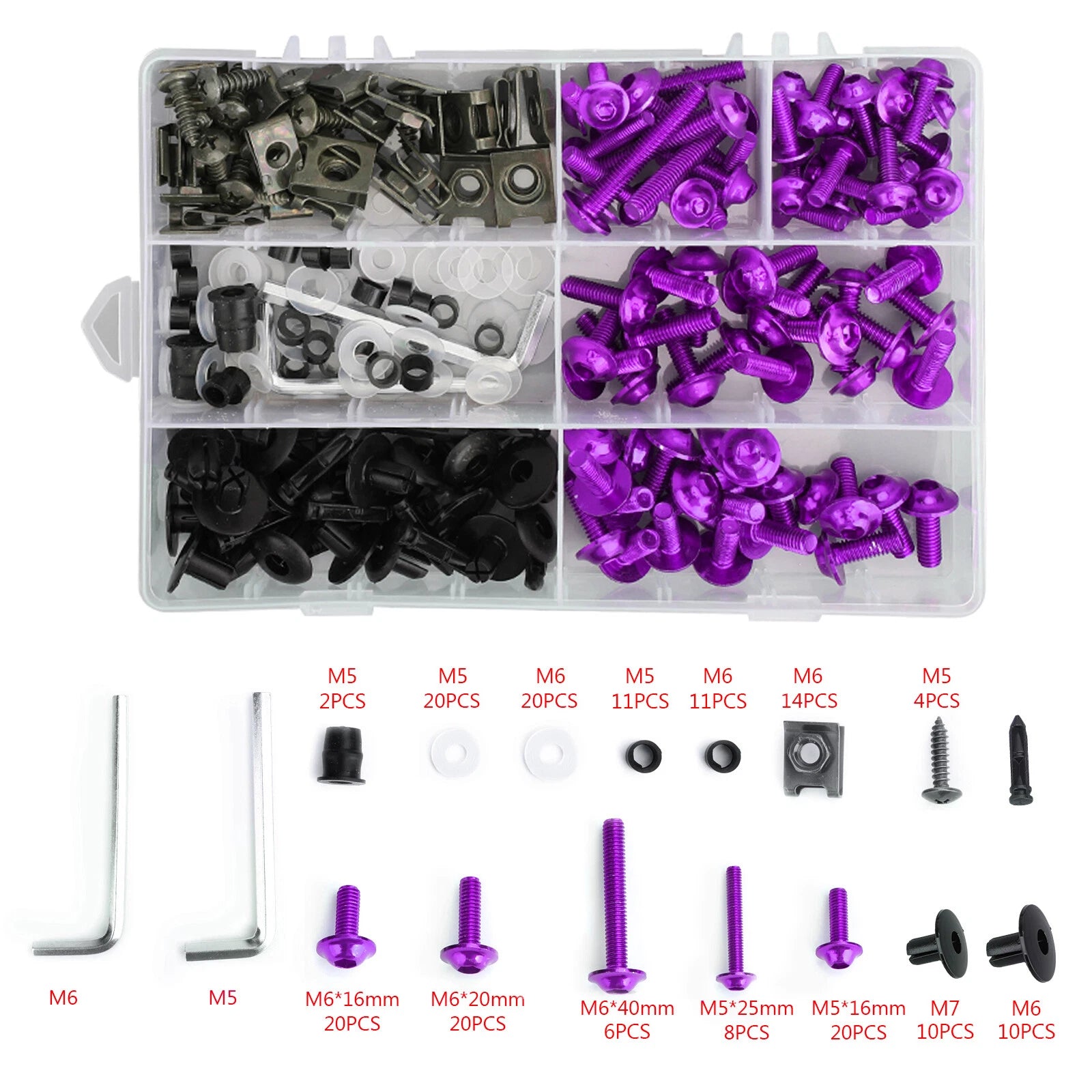 Fairing Bolt Kit for Honda CBR 600 900 919 954 1000 RR 1100XX (1992–2009)