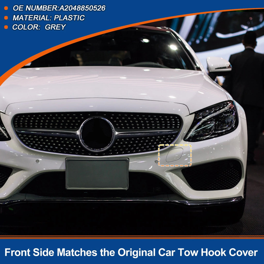 Front Tow Hook Cap Replacement for Mercedes-Benz C250 C350 (2015–2021)