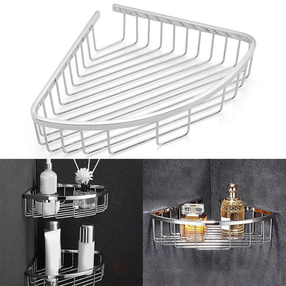 304 Stainless Steel Corner Shower Rack for Bathroom