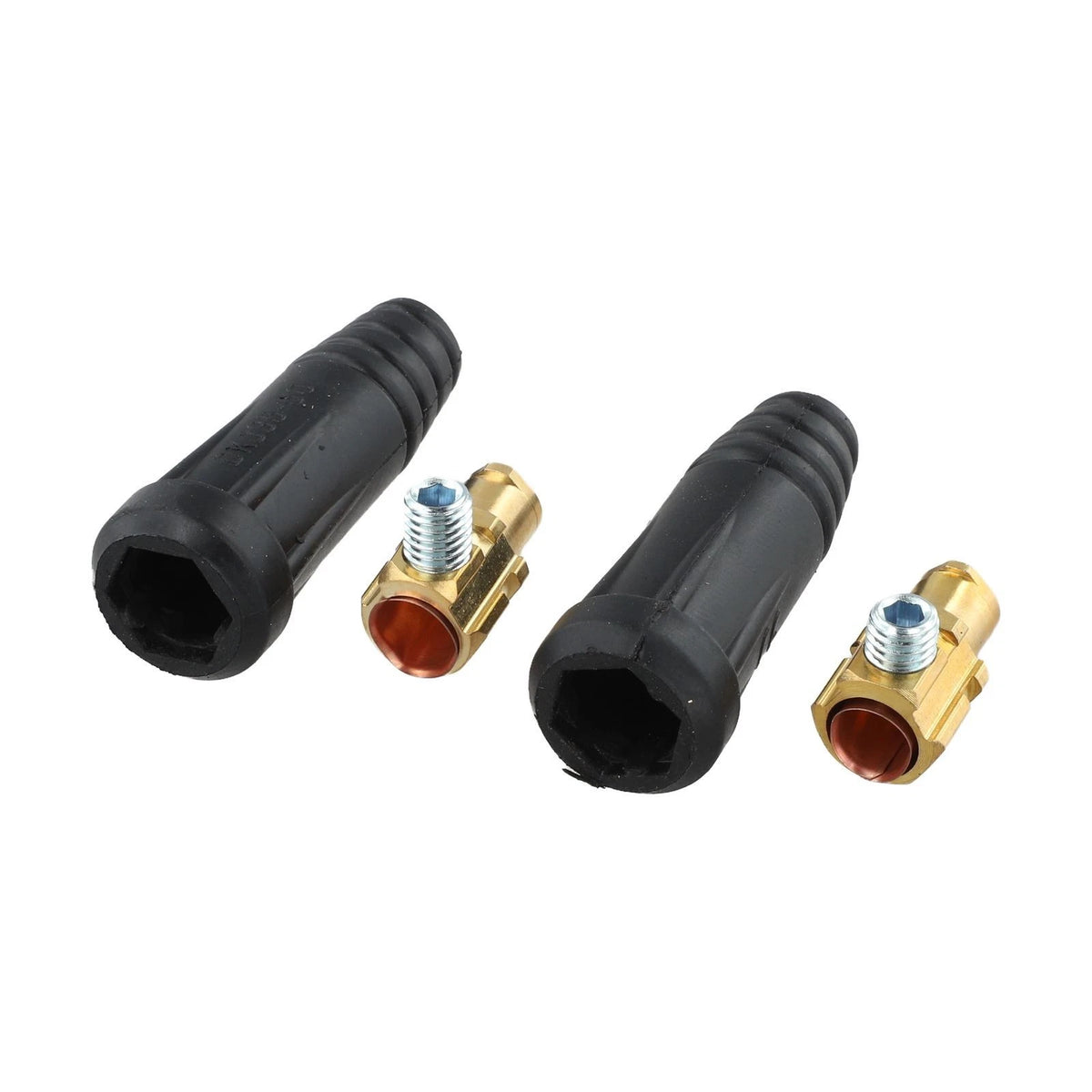 Set of 2 Male Quick Fitting Welding Cable Connectors for Welders