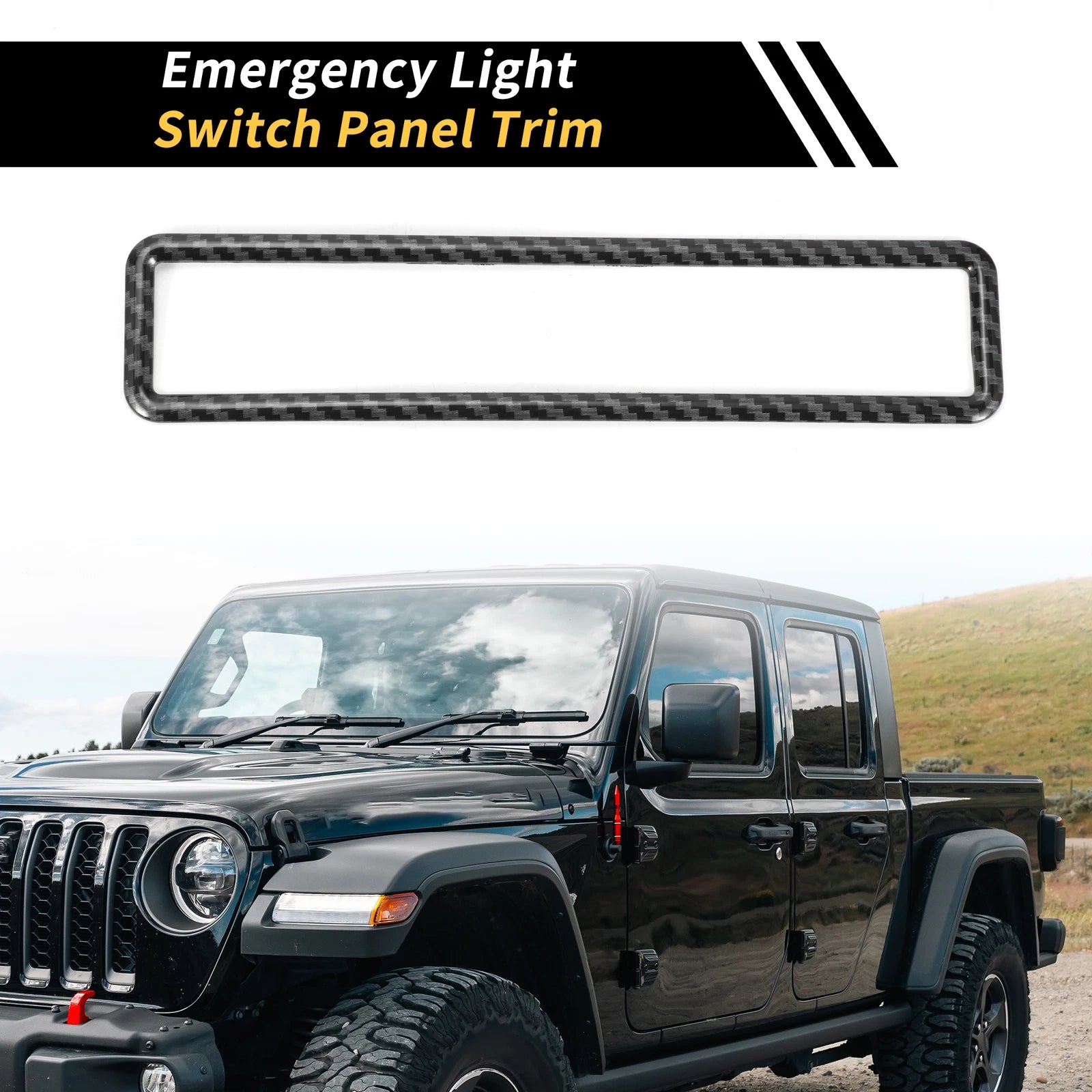 Emergency Light Switch Panel Trim for Jeep Wrangler JK (2011–2017) Black