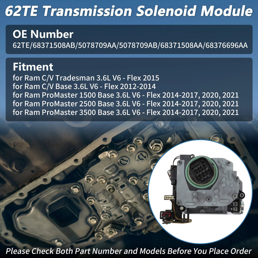 Transmission Valve Body Solenoid Replacement for Dodge 62TE (2015–2018)