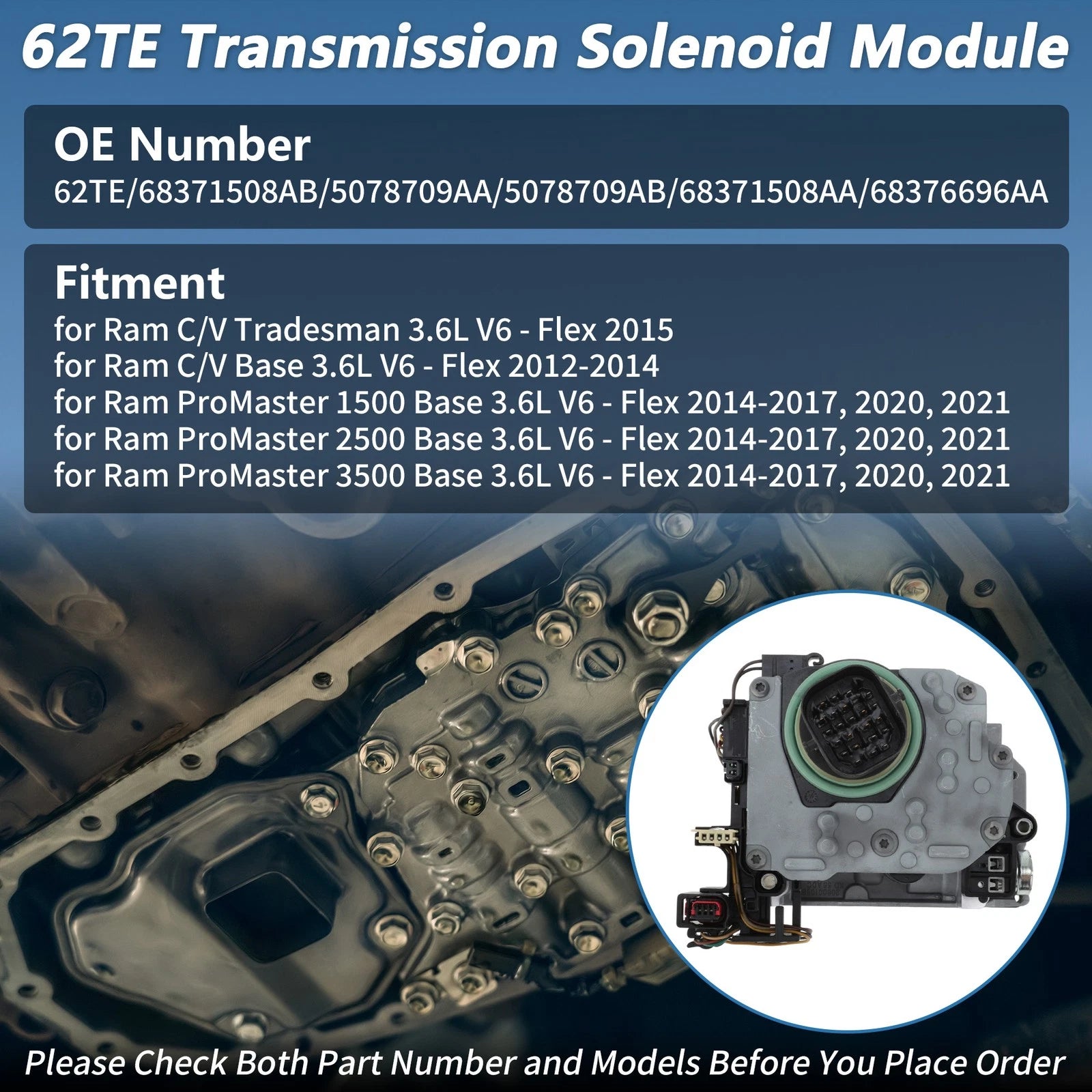 Transmission Valve Body Solenoid Replacement for Dodge 62TE (2015–2018)