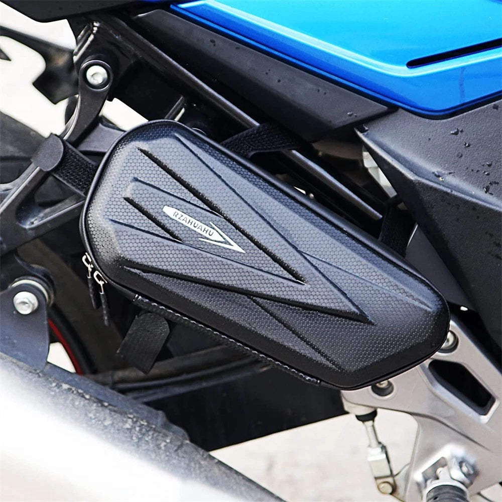 Waterproof Motorcycle Triangle Side Bags EVA Tool Bag Hard Shell Tail Bags 2Pcs