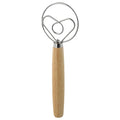 Dough Whisk with Wooden Grip for Efficient Mixing