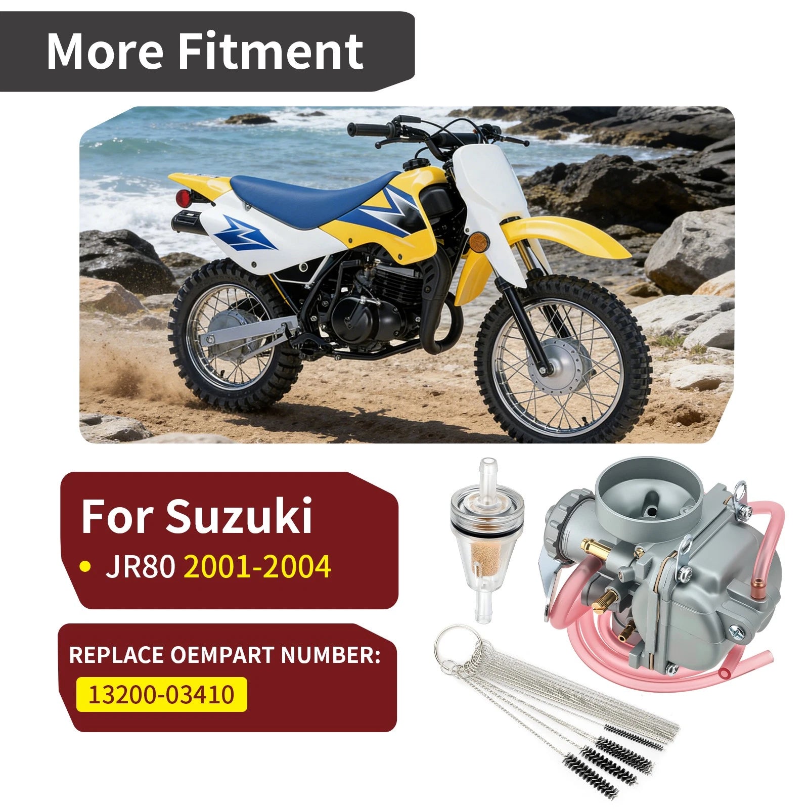 Carburetor & Fuel Filter Kit for Suzuki JR80 (2001–2004)