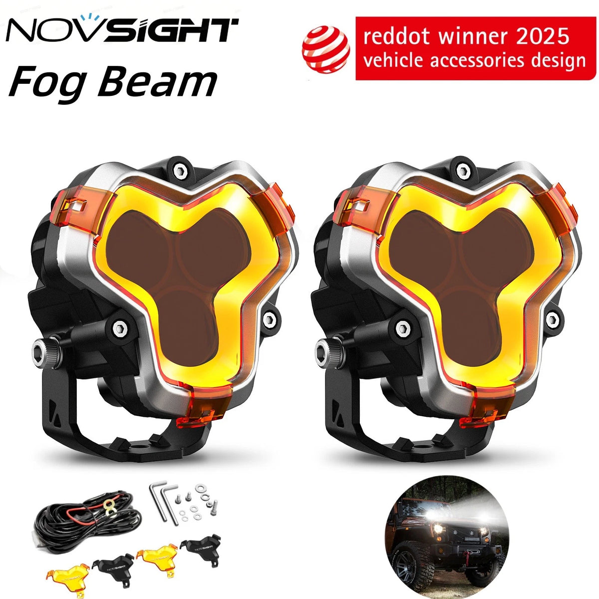 3" LED Work Pod Lights for Jeep SUV (2010–2023)
