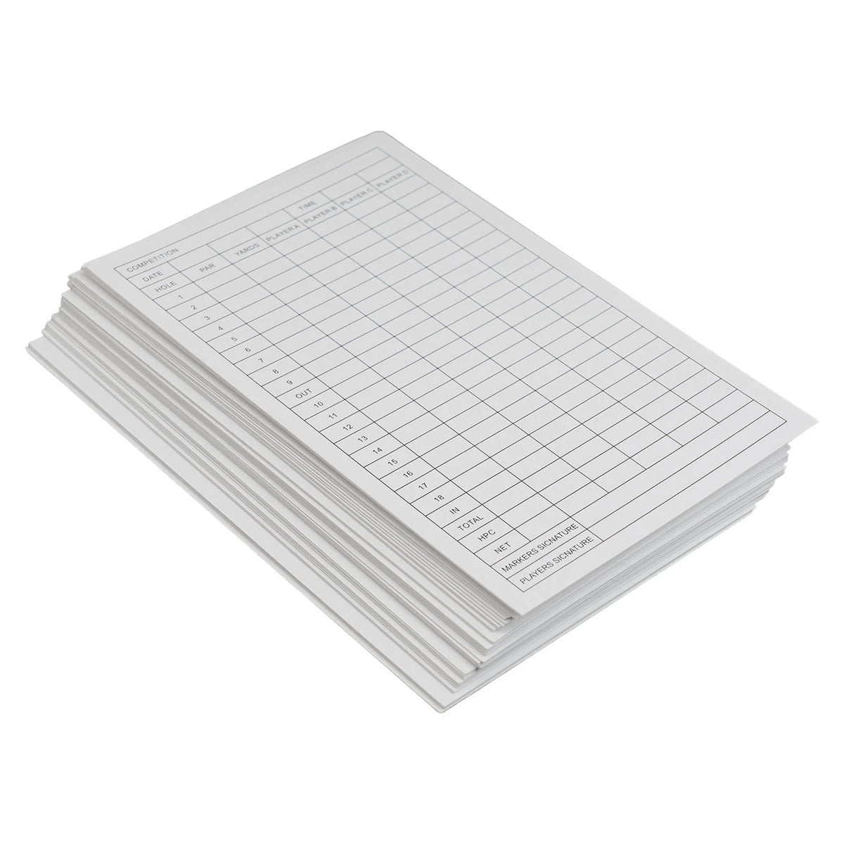 Set of 40 Golf Scorecard Replacement Sheets 6x3 for Game Recording