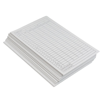 Set of 40 Golf Scorecard Replacement Sheets 6x3 for Game Recording