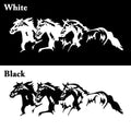 Car Sticker for Running Horses Pattern (Waterproof, PET Material)