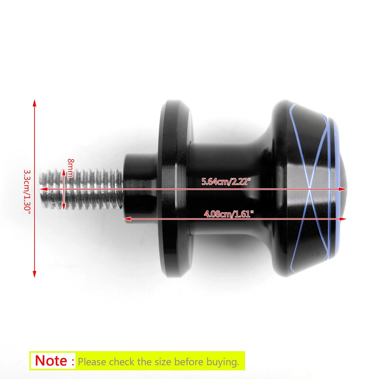 1 Pair 8mm CNC Swingarm Spool Sliders for Suzuki Honda