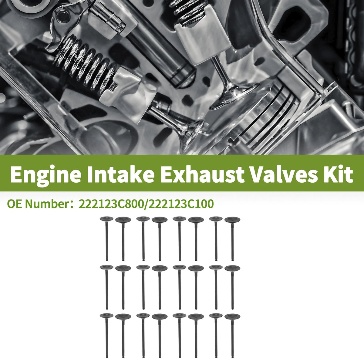 Engine Intake and Exhaust Valves Kit Replacement for Hyundai Veracruz 3.8 (2007–2012)