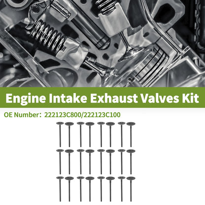 Engine Intake and Exhaust Valves Kit Replacement for Hyundai Veracruz 3.8 (2007–2012)