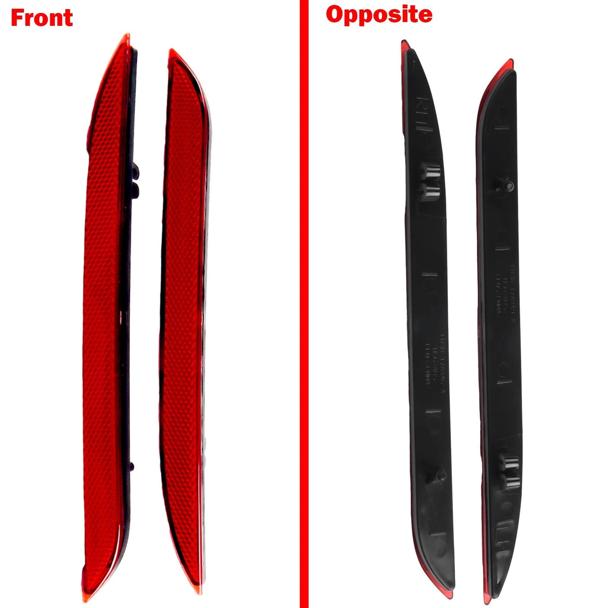 Set of 2 Rear Bumper Reflectors for Ford Mustang (2015–2017)