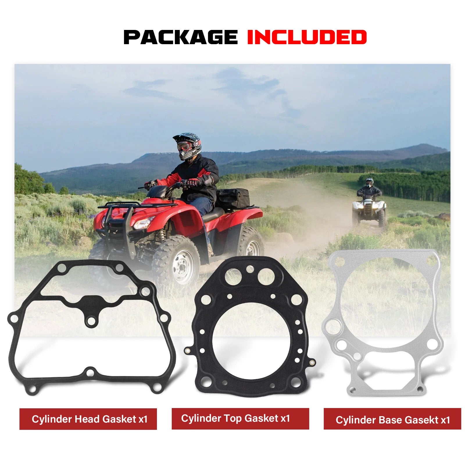 Cylinder Gasket Kit for Honda Rancher 420 TRX420 (2007–2024) 12315-HR0-F01