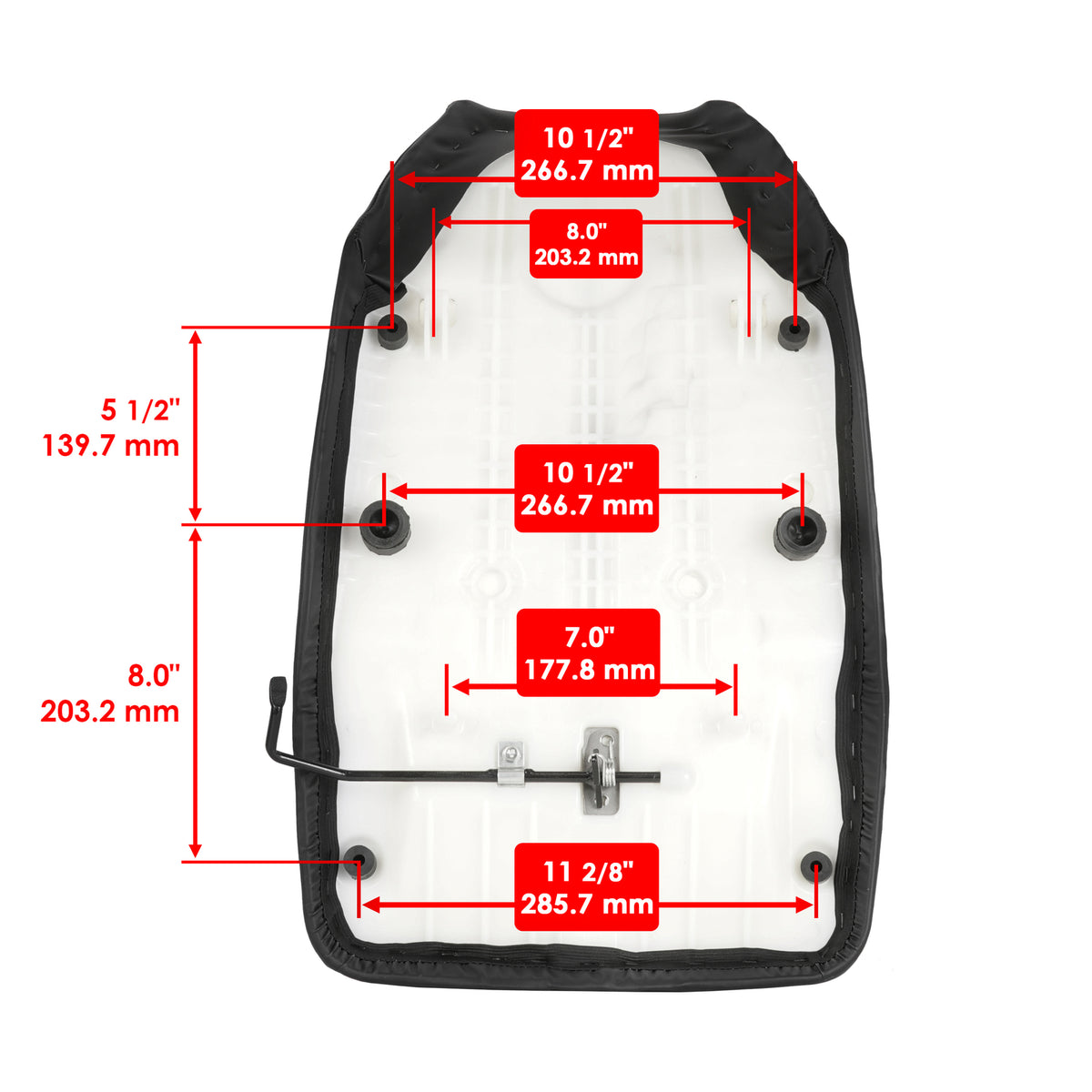 Complete Seat Black Replacement for Honda TRX450FE TRX450FM (2002–2004)