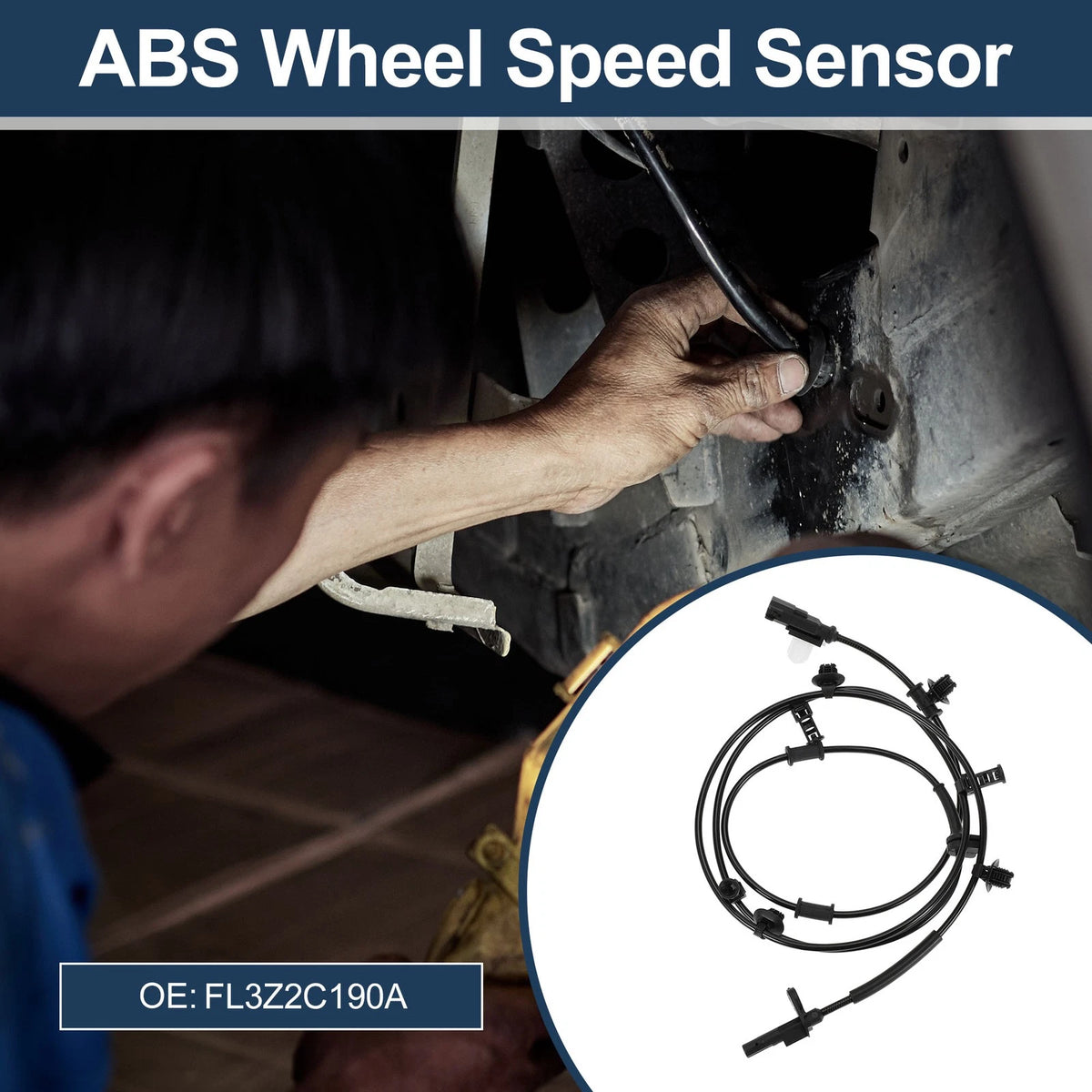 ABS Wheel Speed Sensor Rear Right Replacement for Ford F-150 (2004–2008)