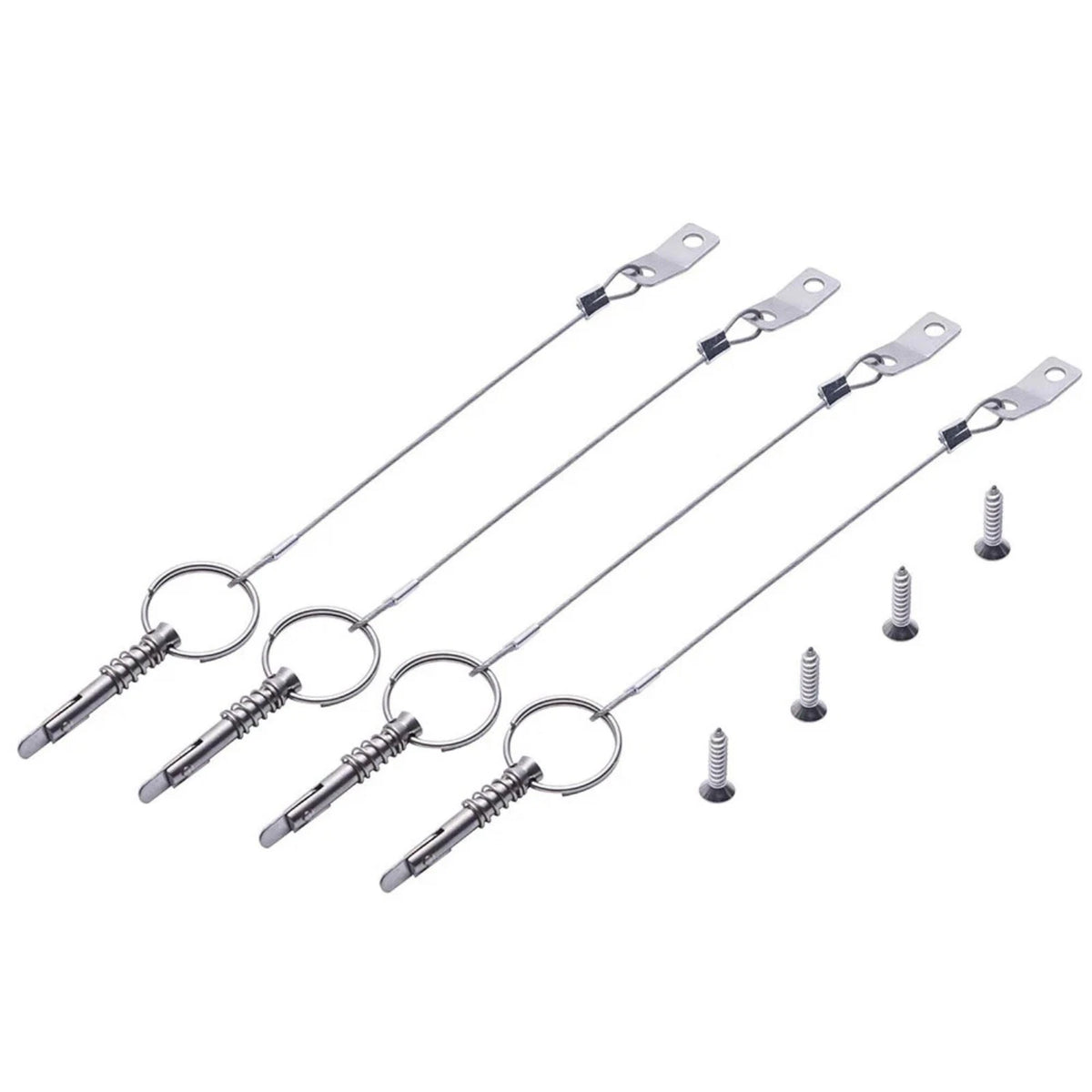 Set of 4 Spring Loaded Quick Release Pins for Marine Deck Hinge Support Poles
