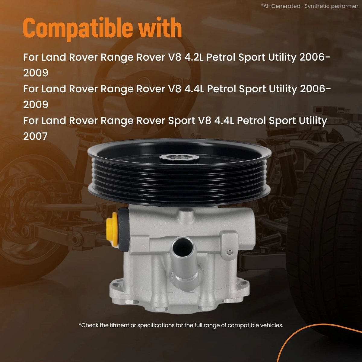 Power Steering Pump for Land Rover Range Rover (2006–2009) 7696955116 LR009777