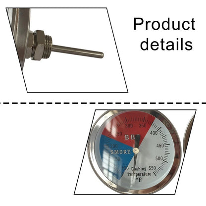 BBQ Oven Thermometer JX-21J for Universal Use (100 to 500 F Range)