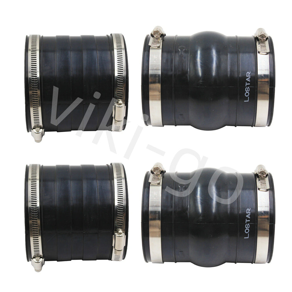 Set of 2 Upper & 2 Lower Exhaust Hose Bellows for Volvo Penta (3852696, 3863450)