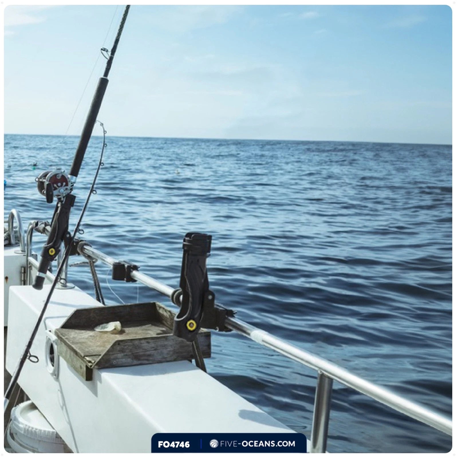 Fishing Rod Holder Rail Mount Base for Kayak (Spring Locking, Black)