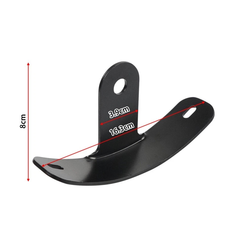 Rear License Plate Mount Bracket for Curved Side Support (12 Inch Steel)