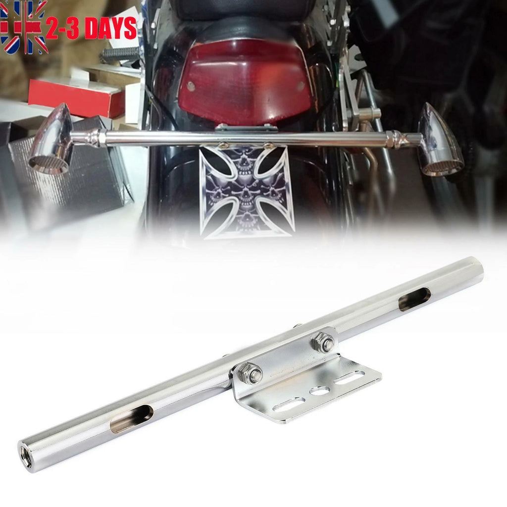 Chrome Front Turn Signal Spot Light Bar Mount Bracket Clamp for Universal Moto