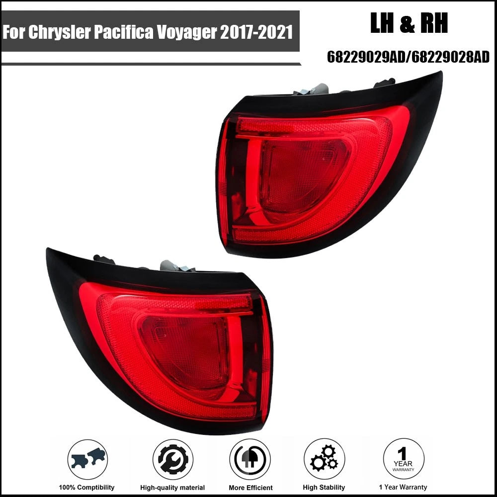 Tail Light Set for Chrysler Pacifica Voyager (2017–2021) Right+Left Halogen