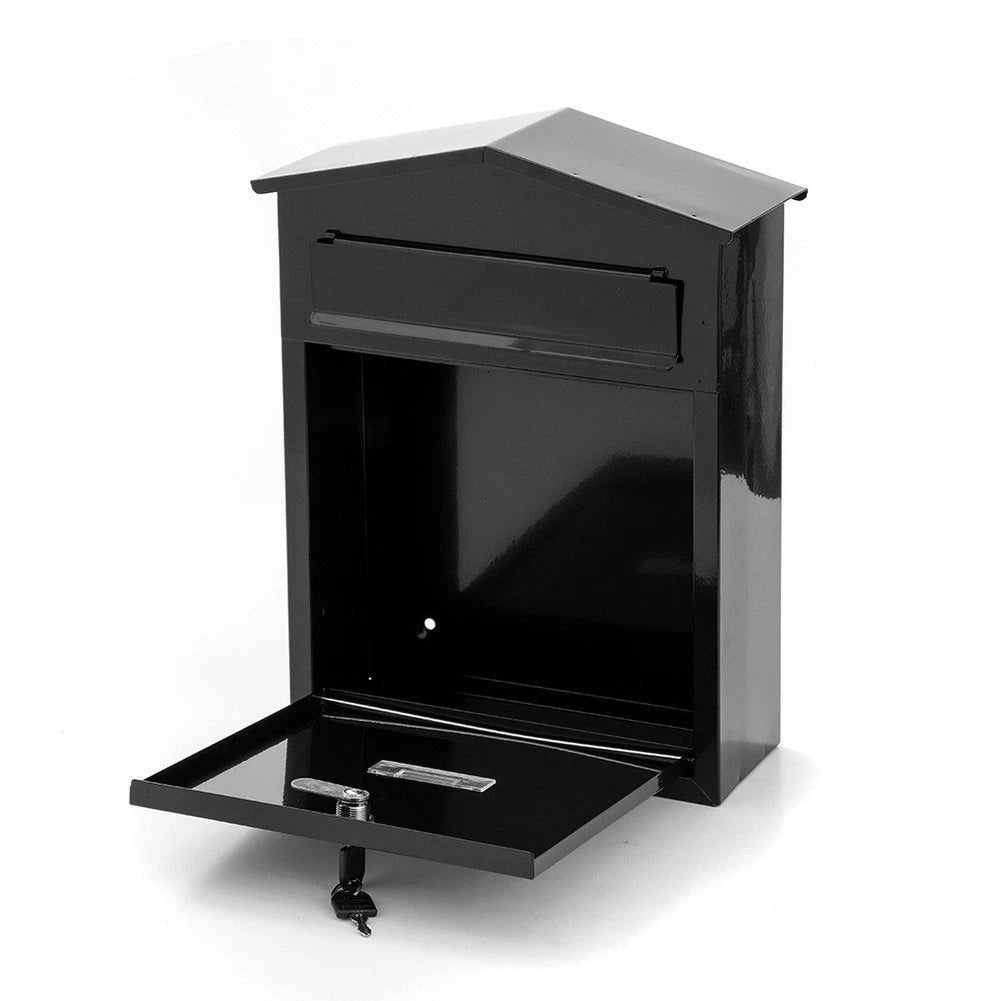 Secure Iron Wall Mounted Mailbox with Key Lock (36cm x 29cm x 10.8cm)
