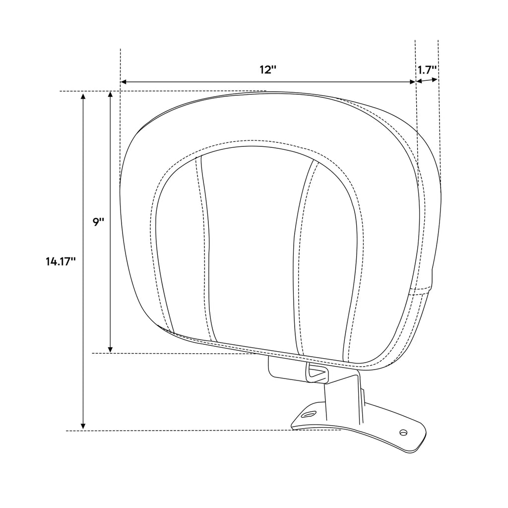 Front Driver Backrest for Harley Touring Road King Glide (2009–2023)