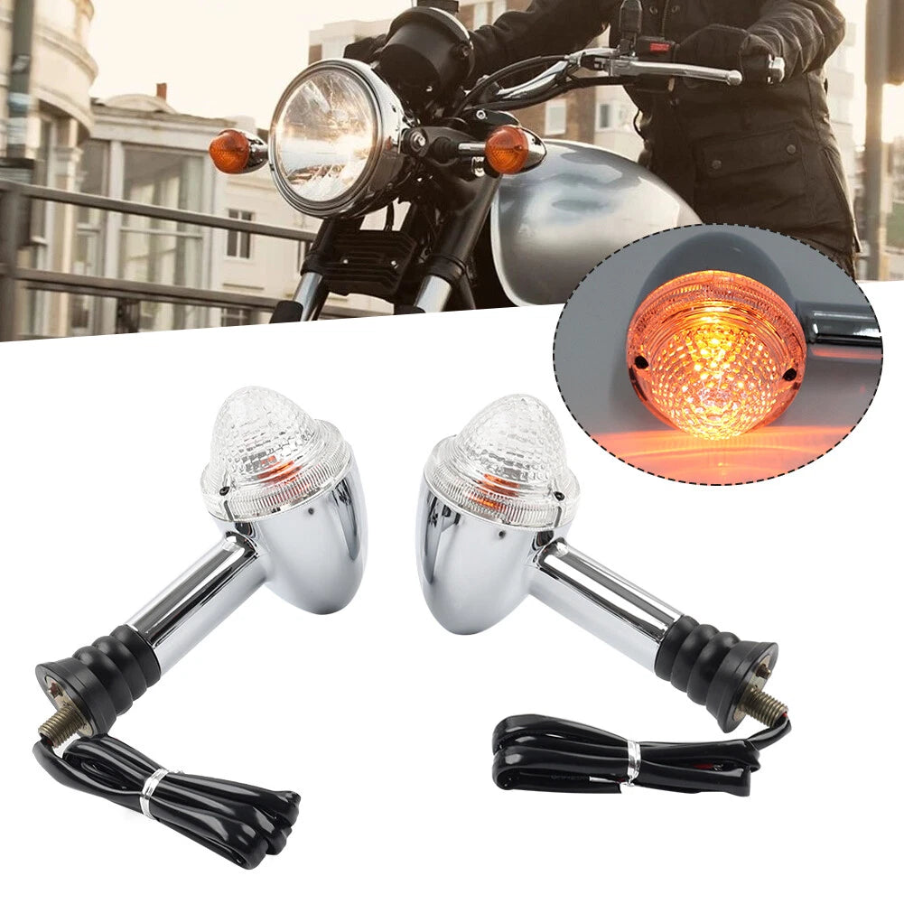 Front/Rear Indicator Turn Signal White For Speedmaster 865 900 EFI Scrambler
