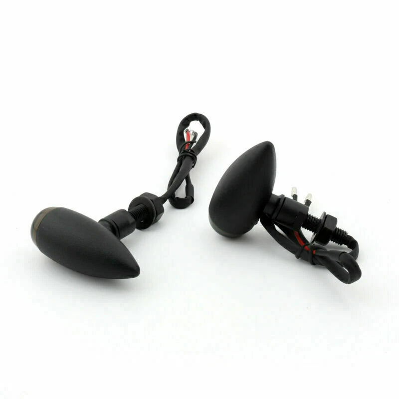 2X Black Bullet Turn Signal Light for Harley Softail Dyna Sportster V-Rod (T9)