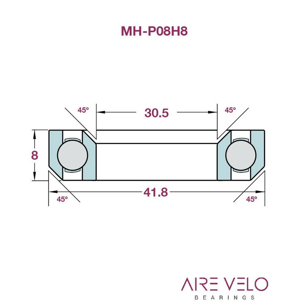 2X Ceramic Bearings for Cycling Tools (30.5 x 41.8 x 8mm)