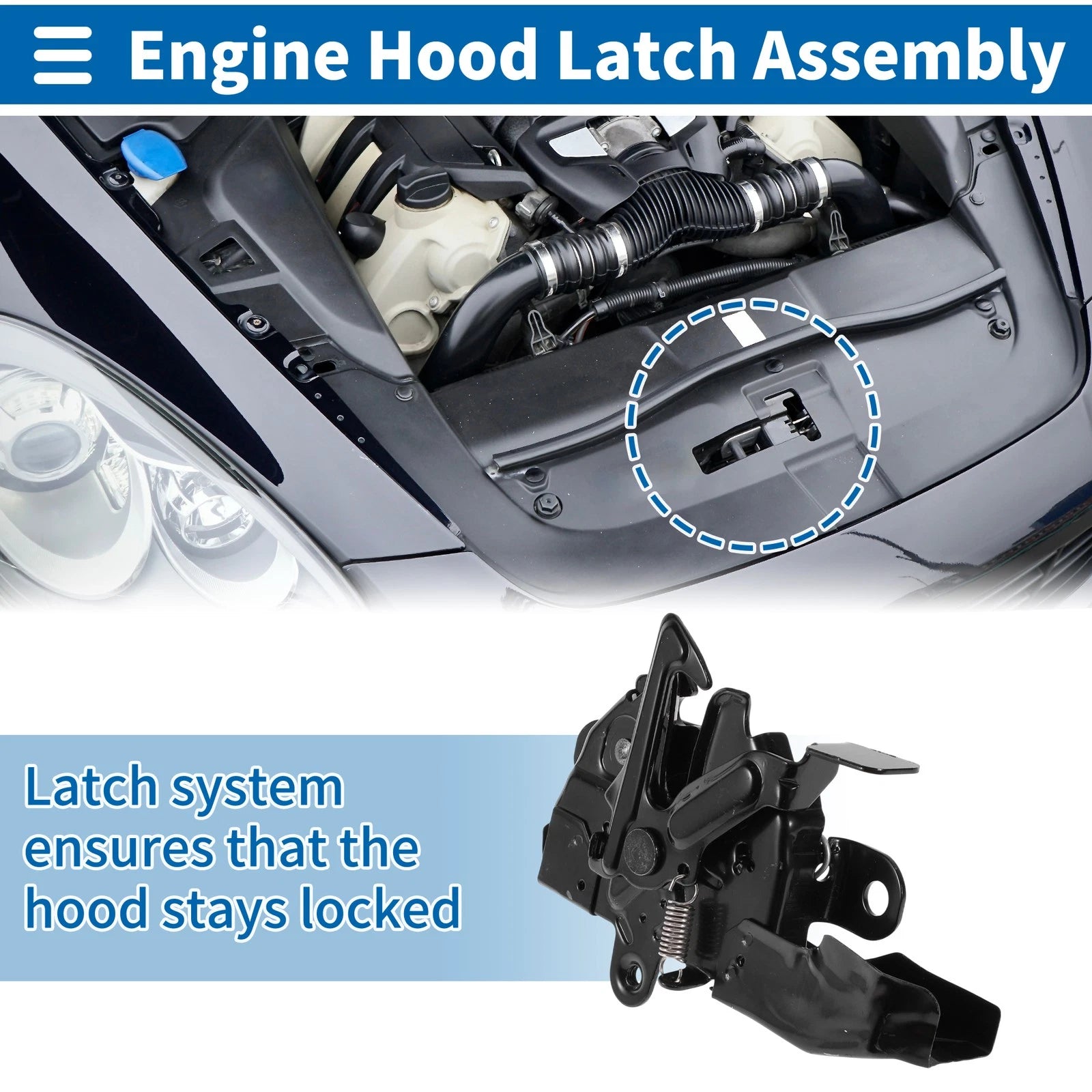 Hood Latch Assembly OEM Replacement for Toyota Corolla (2009–2013)